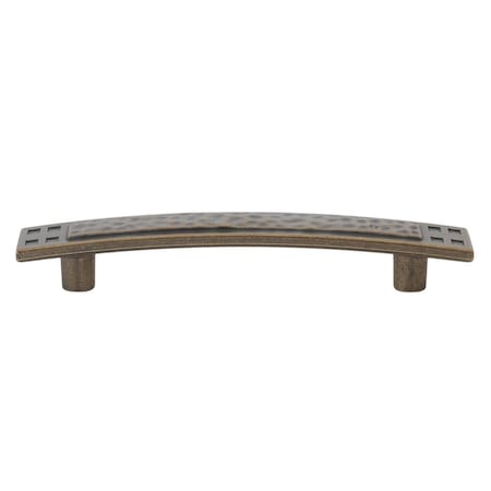 Gliderite Hardware 3-3/4 in. Center to Center Antique Brass Hammered Cabinet Pull - 4244-AB, 10PK 4244-AB-10